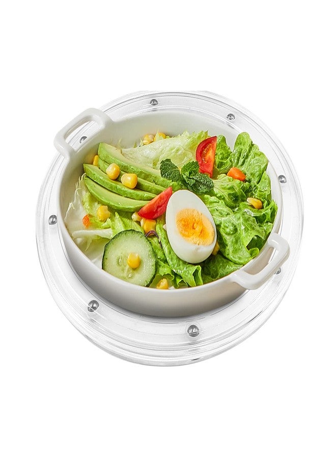 Jersvimc Jersvims 2Pcs 4 Inch Acrylic Turntable Platter, Transparent Turntable Organizer Round Rotating Plate for Kitchen Pantry Cabinet Desk Rack Spice Cake Cookie Decorating - Image 4